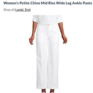 Lands End Wide Leg Chino- altered to 23 inch inseam.